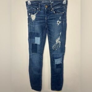 Womens Size 0 American Eagle Skinny Blue Jeans